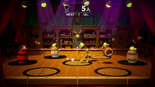 樽を掴んで樽に投げつけるのが基本