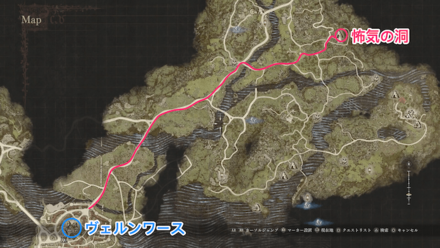 怖気の洞の場所