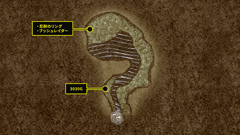 岸の洞窟のマップ画像