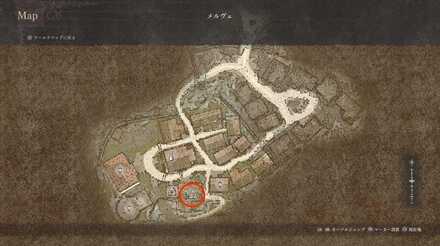 メルヴェの村マップ