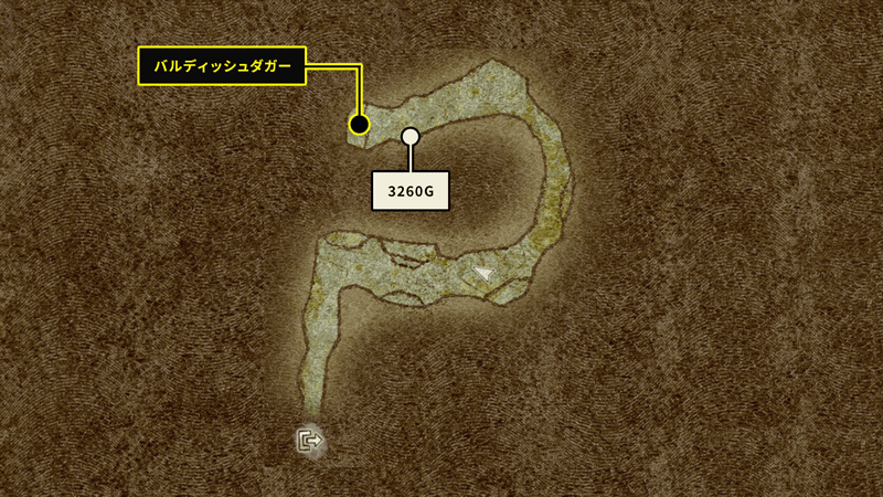 岩盤の狭間のマップ画像