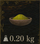 黄染めの粉画像