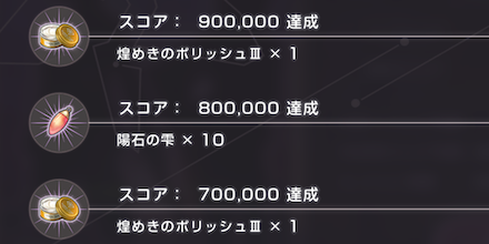 スコアアタックのハイスコア報酬