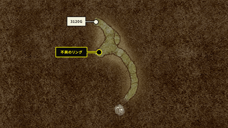 台地の洞のマップ画像