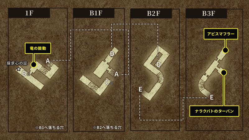 アムラナ地下墓のマップ画像