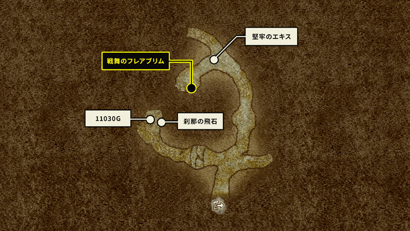 閉ざされた坑道跡のマップ画像