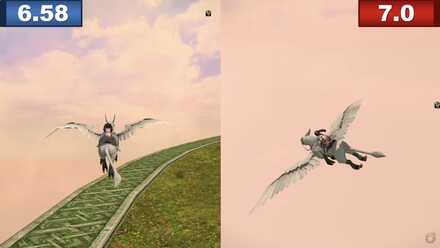 フライングマウントに旋回の表現や