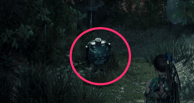 遺物集めるドローン