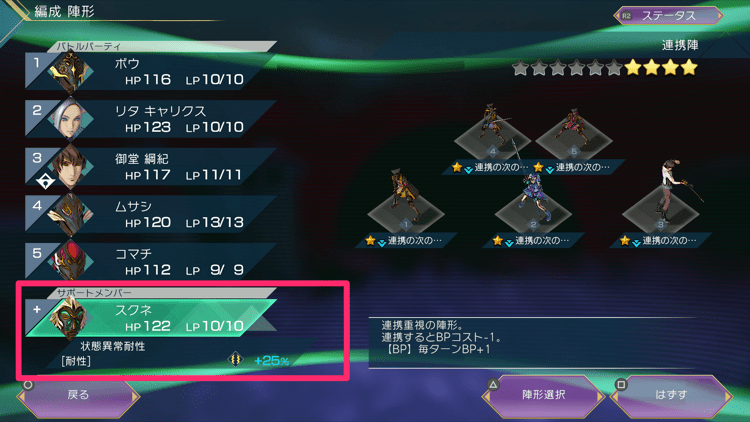 サポートメンバー