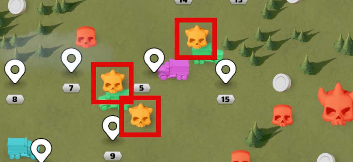 マップ上の侵入のゾンビ