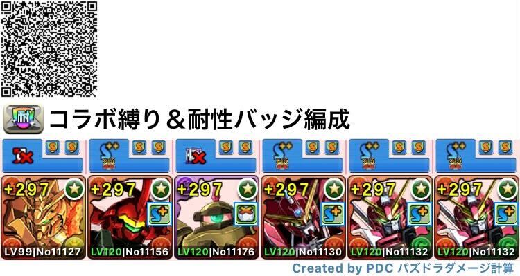 ガンダムコラボのみ＆耐性バッジ編成