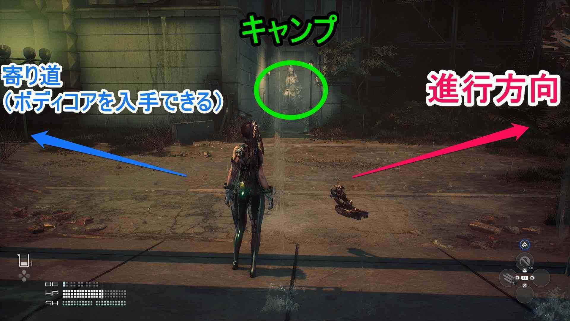 進行方向と寄り道の画像