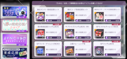 春の育成応援ショップ