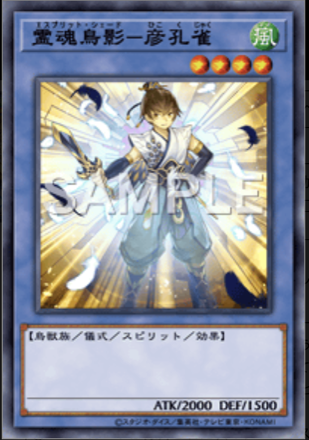 霊魂鳥影－彦孔雀画像