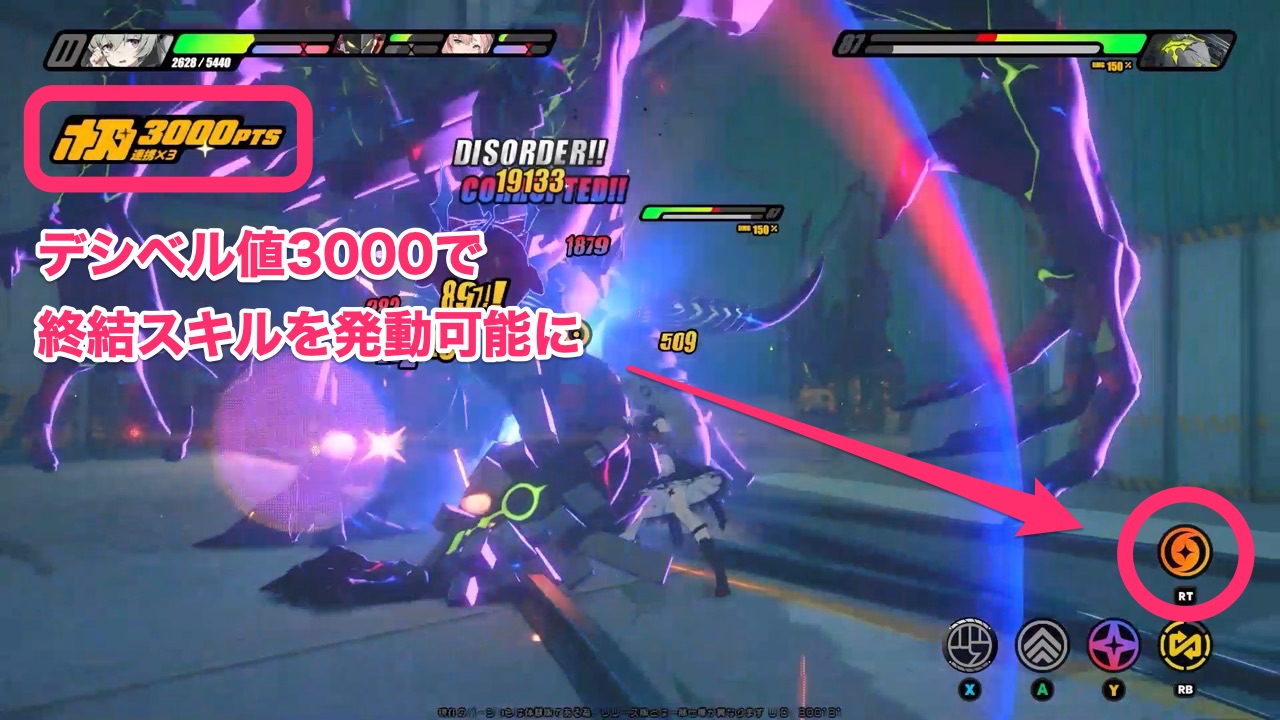 デシベル値3000と終結スキル