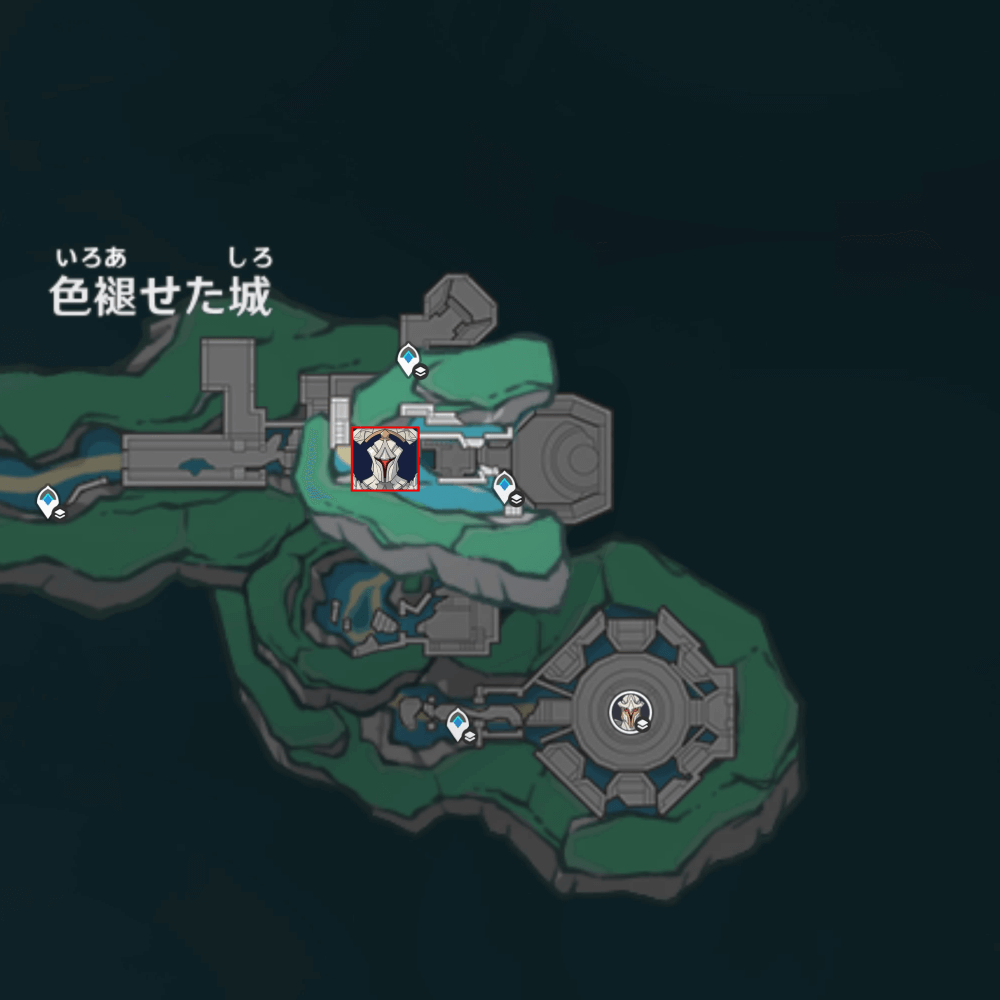 色褪せた城上層