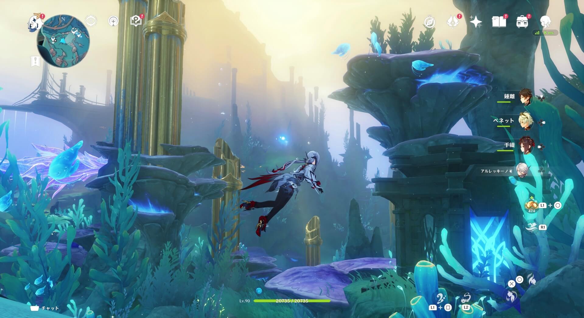 往日の海の詳細な場所