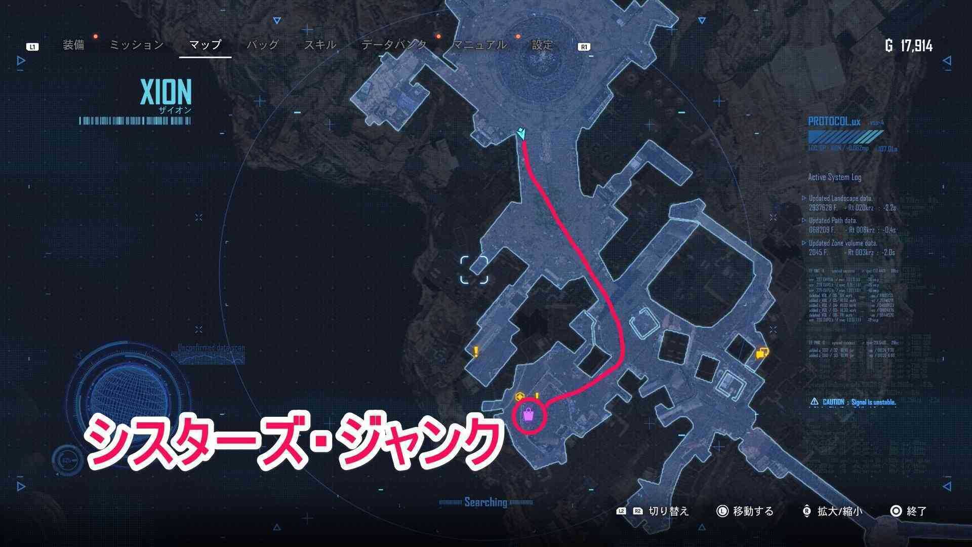 シスターズ・ジャンクへのマップ画像