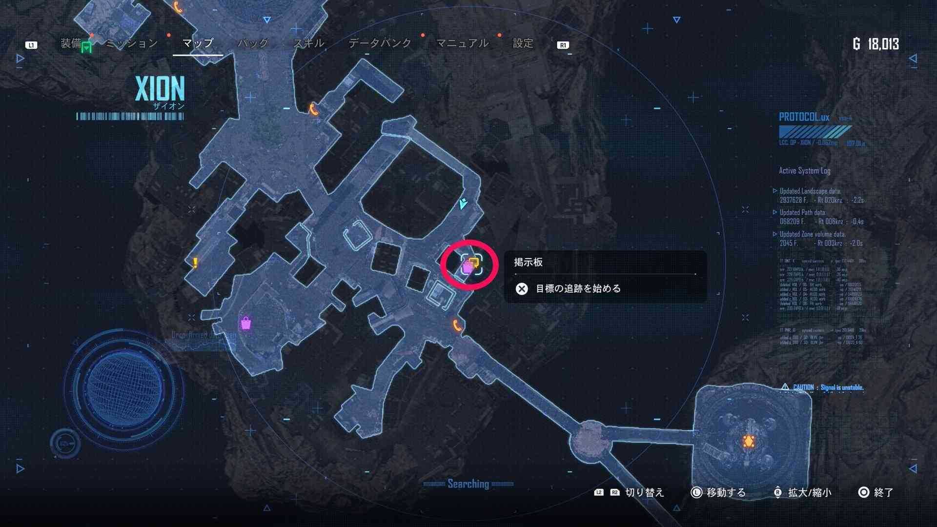 依頼掲示板のマップ画像