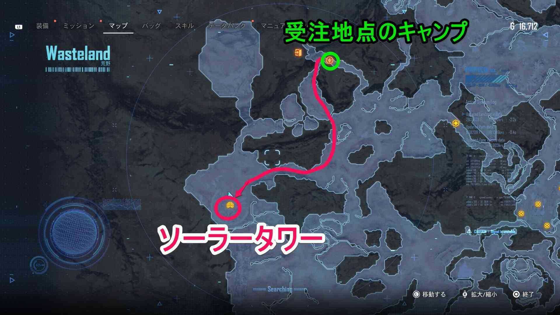 ソーラータワーまでのマップ画像