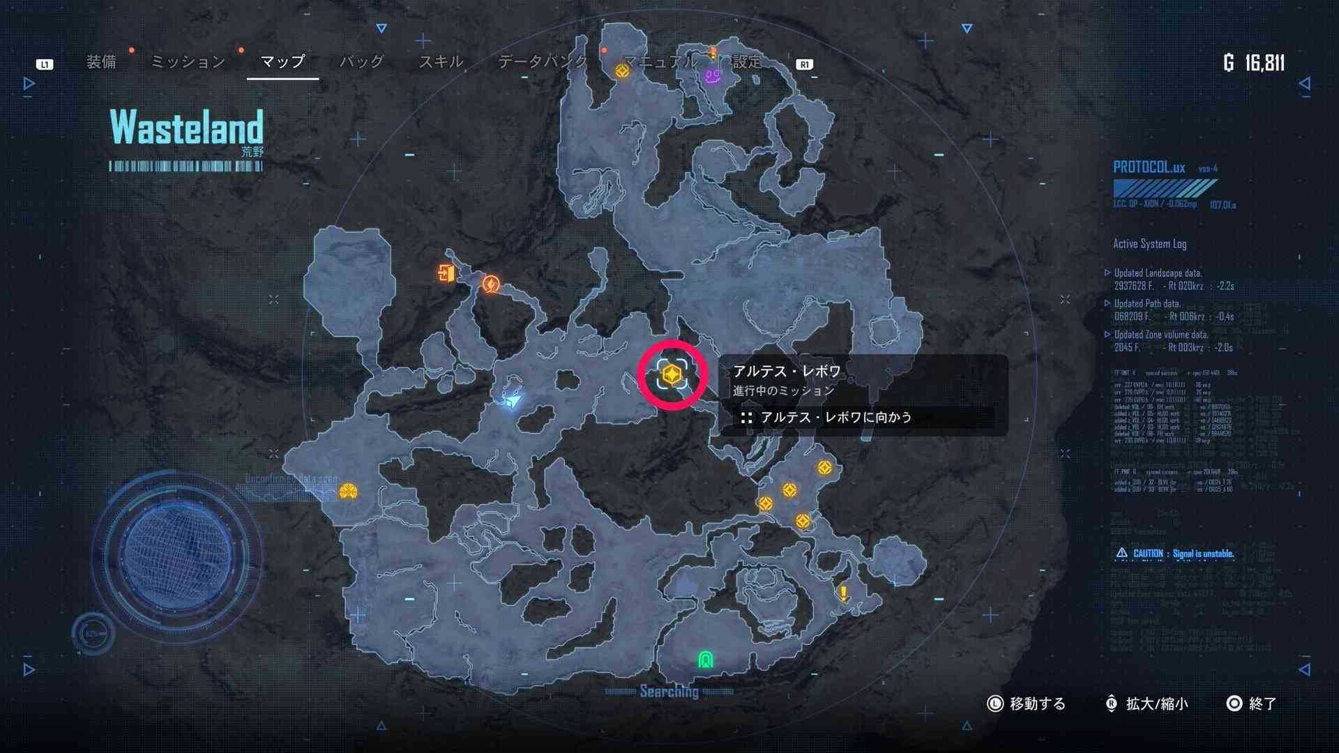 ストーリー目的地のマップ画像