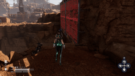 壁走りする赤い壁の画像