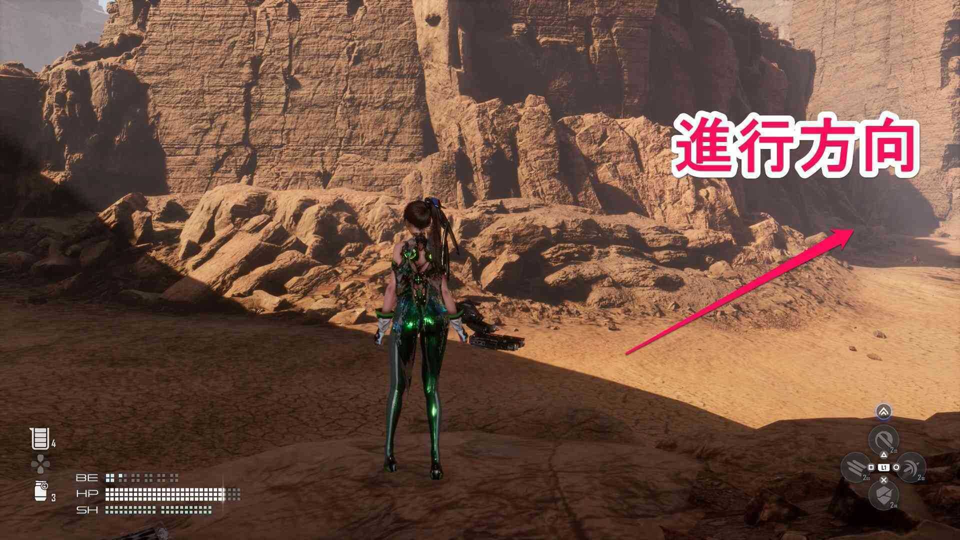 昇降機を降りた後の画像