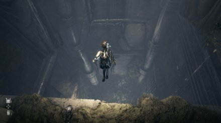 ジャンプして飛び込む