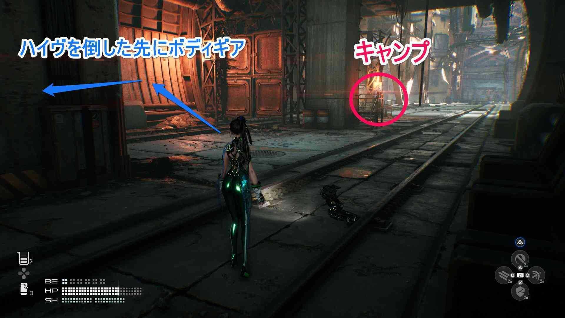 キャンプ近くにハイヴがいる場所の画像