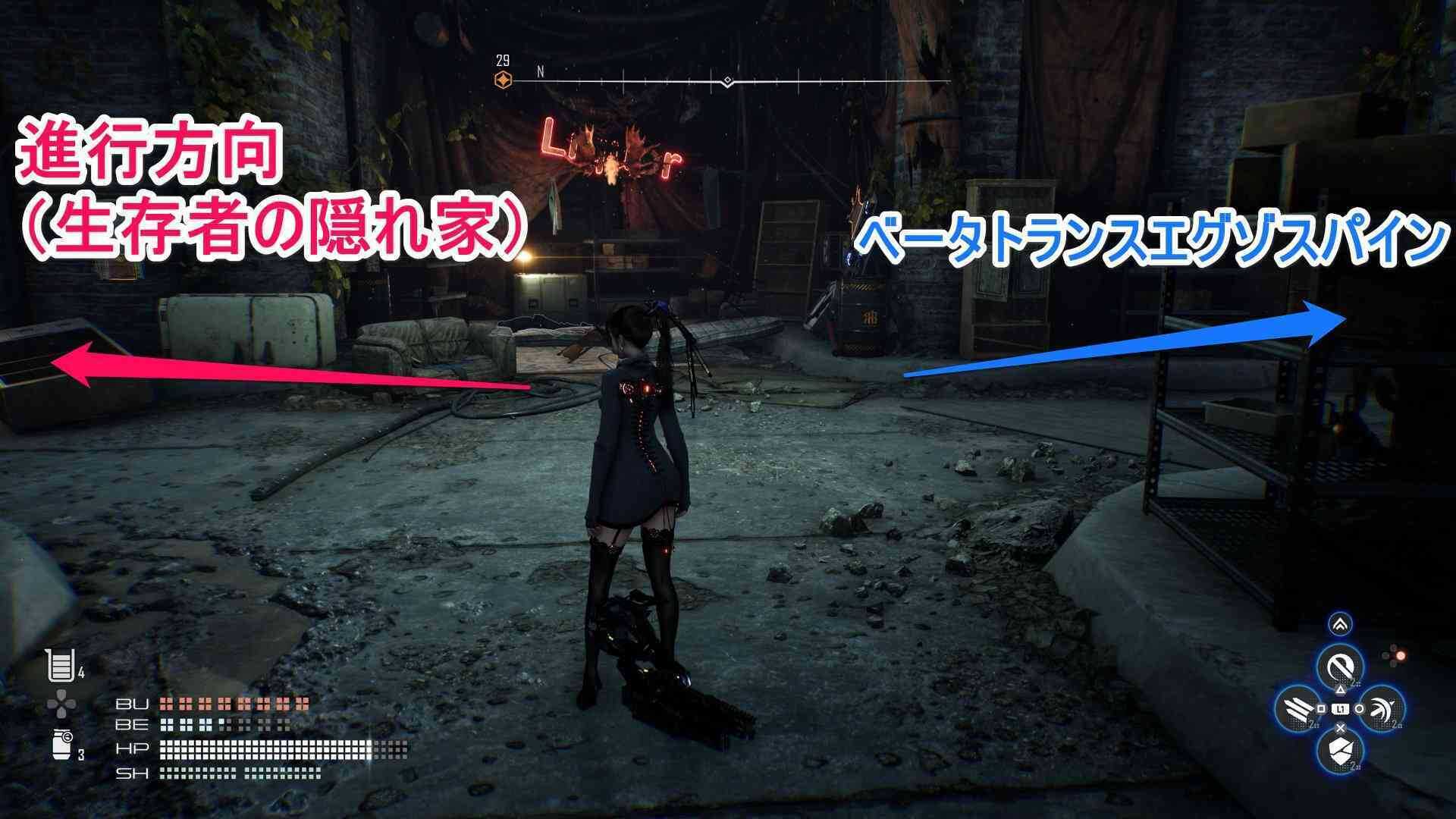 隠れ家前の分かれ道の画像