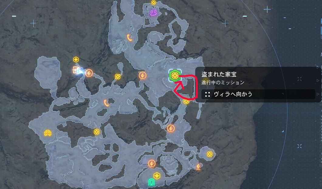 南から遠まわりして進む