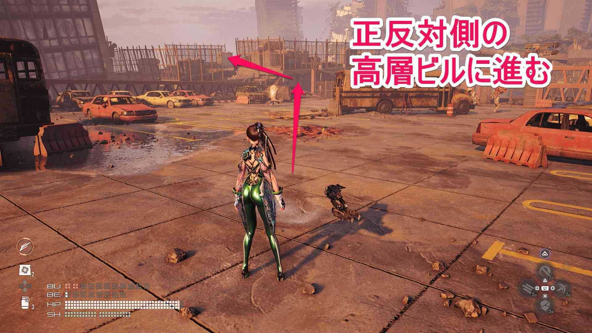 高層ビルに進む