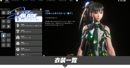 衣装一覧