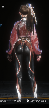 後ろ姿の見た目