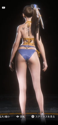 後ろ姿の見た目