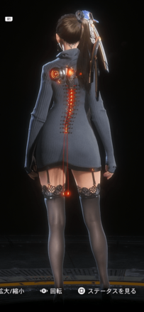 後ろ姿の見た目