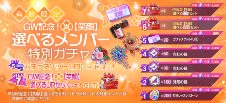 有償限定 GW記念!選べるメンバー特別ガチャ