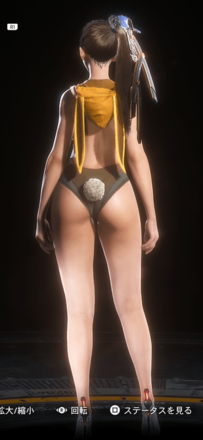 後ろ姿の見た目