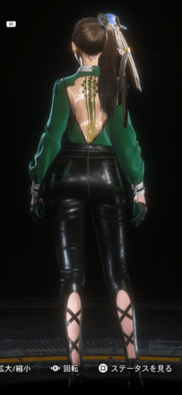 後ろ姿の見た目