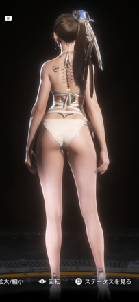 後ろ姿の見た目