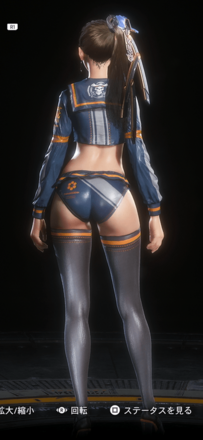 後ろ姿の見た目