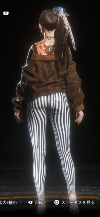 後ろ姿の見た目