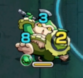 斧ザコの反撃の攻撃